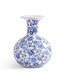 Blue/White Porcelain Chinoiserie Bud Vase