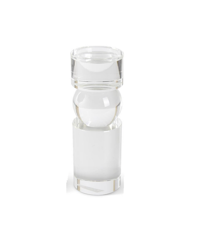 Single Ball Glass Pillar Candleholders