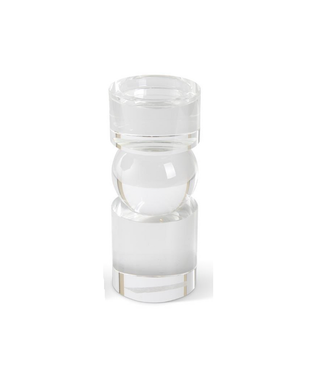 Single Ball Glass Pillar Candleholders