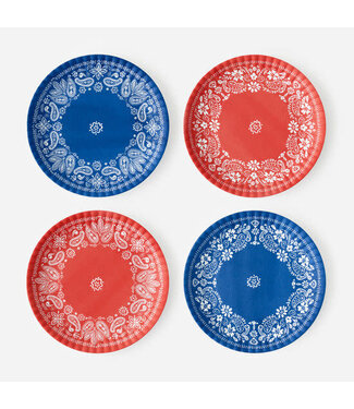 American Holiday "Paper" Plate Melamine Set of 4