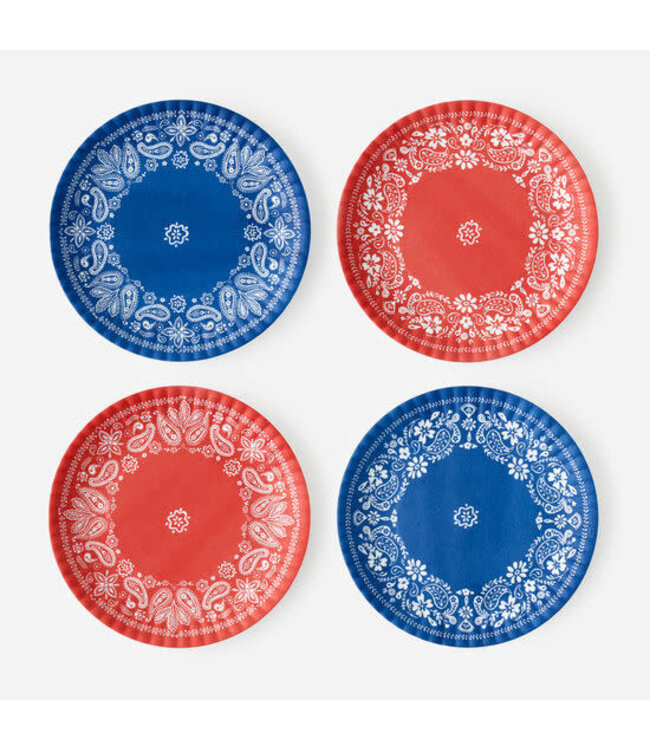 American Holiday "Paper" Plate Melamine Set of 4