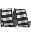 Check 2-Sided Dupioni Deluxe Wired Edge Black