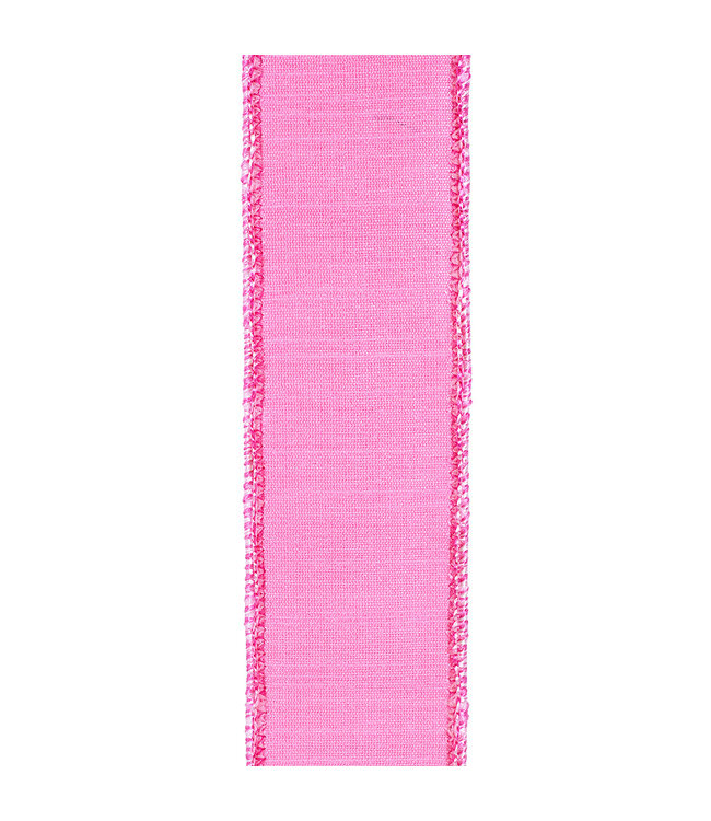 1-1/2 Inch Cabana Stripe Horizontal Dupioni Lux Wired Edge