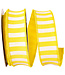 1-1/2 Inch Cabana Stripe Horizontal Dupioni Lux Wired Edge