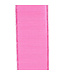 2-1/2 Inch Cabana Stripe Horizontal Dupioni Lux Wired Edge Pink