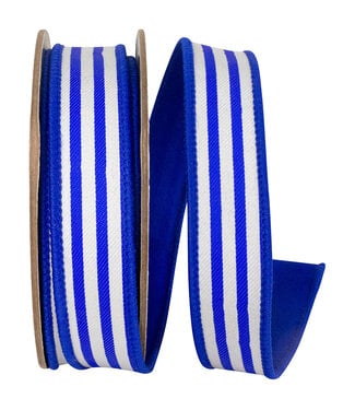 1 Inch Striped Twill Deluxe Dupioni Backed Wired Edge