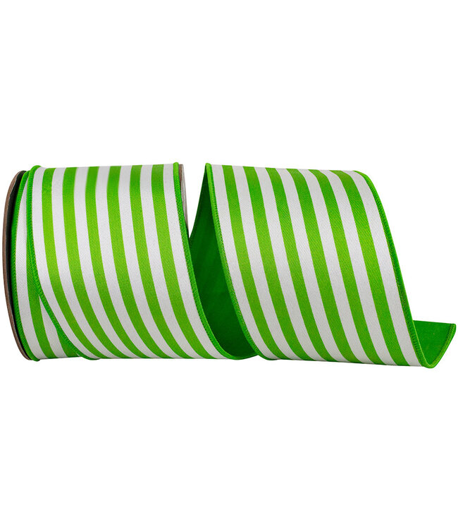 4 Inch Striped Twill Deluxe Dupioni Backed Wired Edge