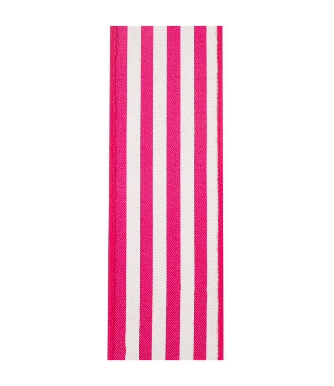 2-1/2 Inch Striped Twill Deluxe Dupioni Backed Wired Edge