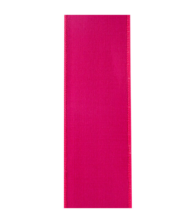 2-1/2 Inch Striped Twill Deluxe Dupioni Backed Wired Edge