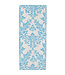 2-1/2 inch Filigree Regal Crest Deluxe Wired Edge White/Blue