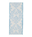 2-1/2 inch Filigree Regal Crest Deluxe Wired Edge White/Blue