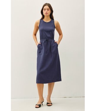 Jane Cotton Tank Dress with Gauze Skirt