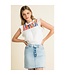 Stella Embroidered Ruffle Sleeve Knit Top