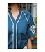 Naomi Embroidered V-Neck Puff Sleeve Top