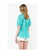 Sophie Puff Sleeve Textured V-Neck Top