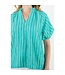 Sophie Puff Sleeve Textured V-Neck Top