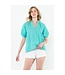 Sophie Puff Sleeve Textured V-Neck Top