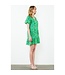 Madison Puff Sleeve Floral Print Notch Neck Dress