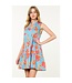Hannah Sleeveless Flower Print Dress