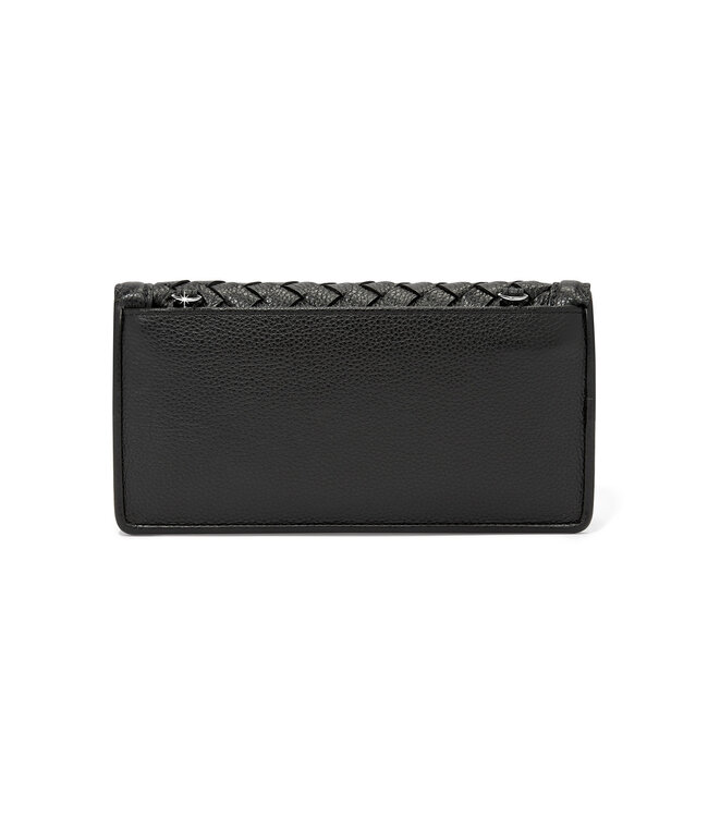 BRIGHTON Black Interlok Braid Rockmore Wallet