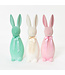 27" Flocked Pastel Button Nose Bunny