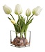 9.05" Tulip With Bulb in Glass Vase