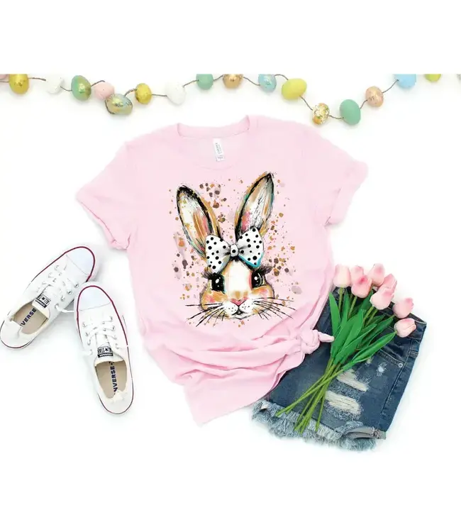 Polka Dotted Pink Bunny Tee Polka Dotted Pink Bunny Tee