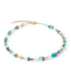 COEUR DE LION Geocube Iconic Necklace Gold Turquoise
