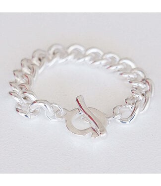 LESLIE CURTIS JEWELRY DESIGNS 6" Katherine Chunky Links, Silver