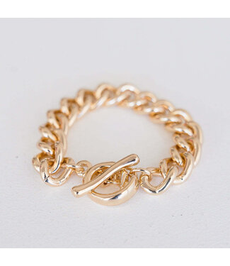 LESLIE CURTIS JEWELRY DESIGNS 6" Katherine Chunky Links, Gold