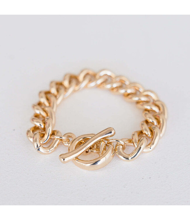 LESLIE CURTIS JEWELRY DESIGNS 6" Katherine Chunky Links, Gold