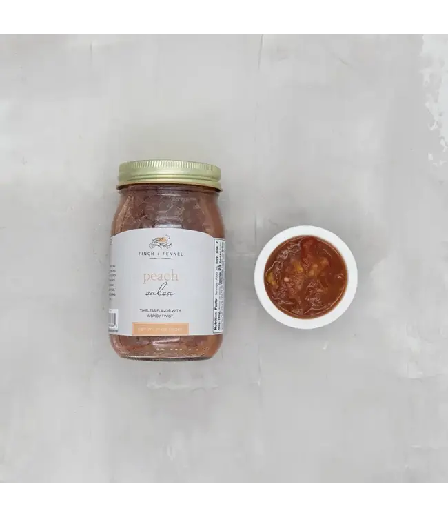 FINCH + FENNEL 17 oz. Peach Salsa