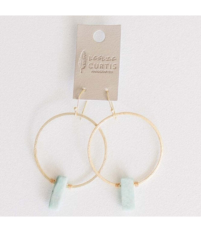 LESLIE CURTIS JEWELRY DESIGNS Alexandria Amazonite Slab Earring