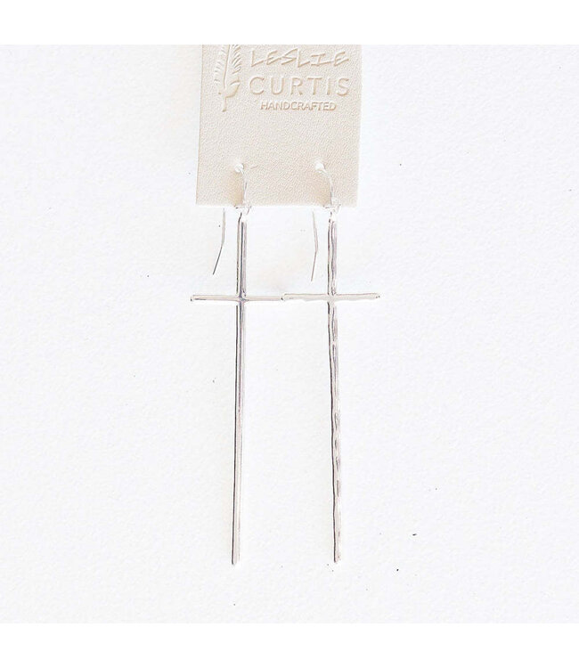 LESLIE CURTIS JEWELRY DESIGNS 2.5" Ada Hammered Thin - Silver