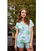 Angela Tropicana Palm Pima Knit Short Set