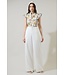 Elsa Pany Floral Rayen Ruffle Top