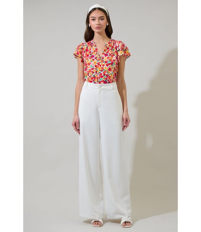 Joly Floral Hessa Ruffle Blouse