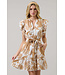 Nadya Floral Eriny Ruffle Mini Dress