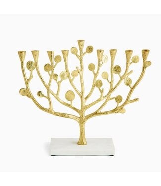 MICHAEL ARAM Botanical Gold Leaf Menorah