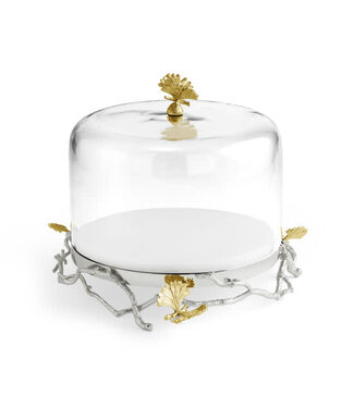 MICHAEL ARAM Butterfly Ginkgo Luxe Cake Stand With Dome