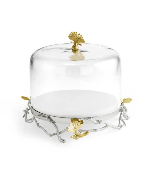 MICHAEL ARAM Butterfly Ginkgo Luxe Cake Stand With Dome