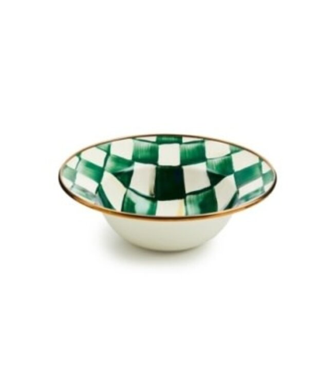 MACKENZIE CHILDS Emerald Check Breakfast Bowl