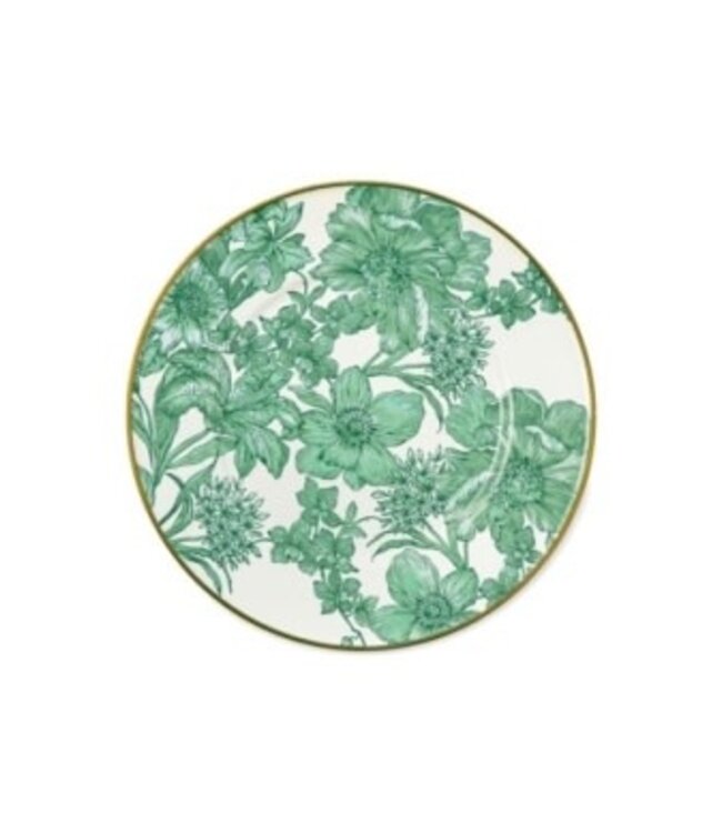 MACKENZIE CHILDS Emerald English Garden Salad Plate