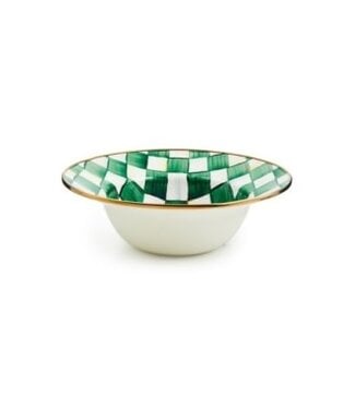 MACKENZIE CHILDS Emerald Check Serving Bowl