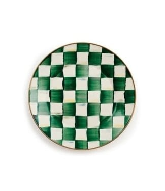 MACKENZIE CHILDS Emerald Check Dinner Plate