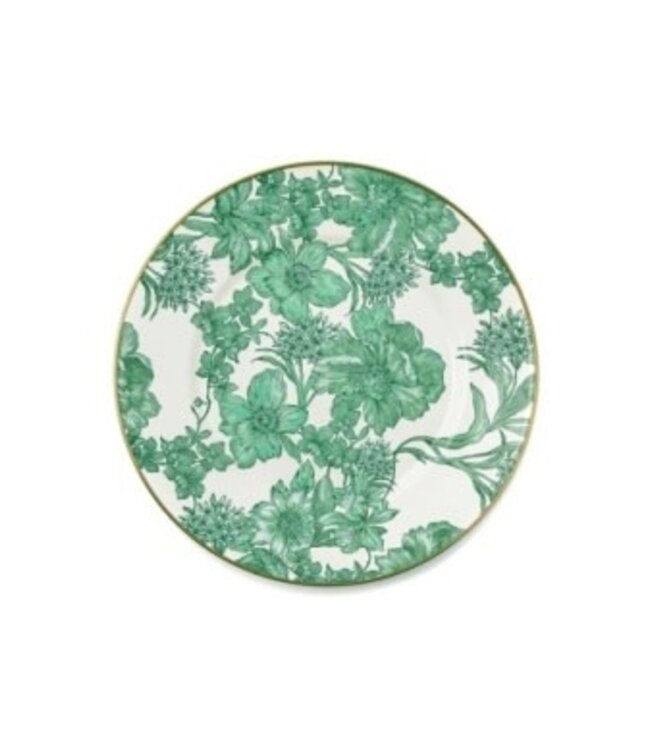 MACKENZIE CHILDS Emerald English Garden Dinner Plate