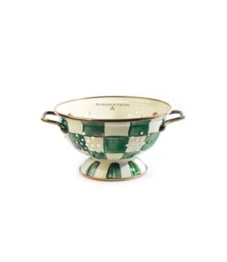 MACKENZIE CHILDS Emerald Check Small Colander