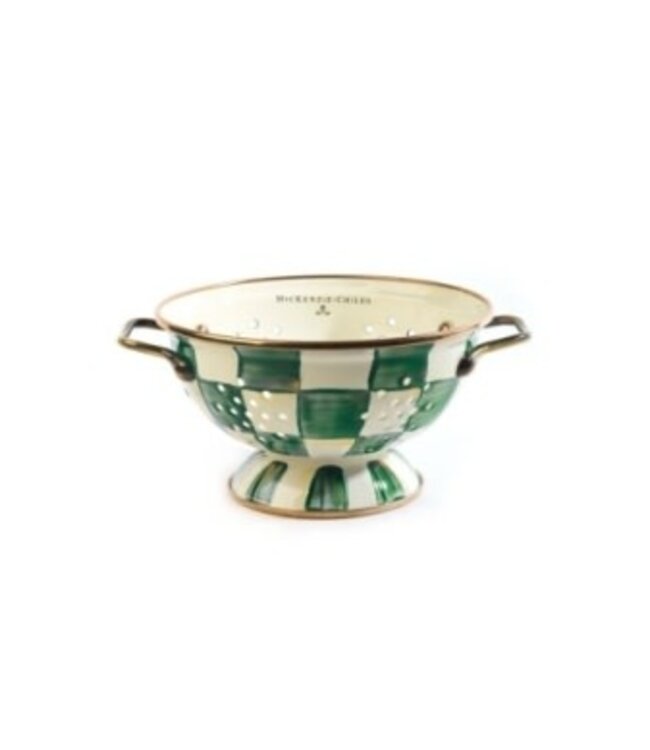 MACKENZIE CHILDS Emerald Check Small Colander