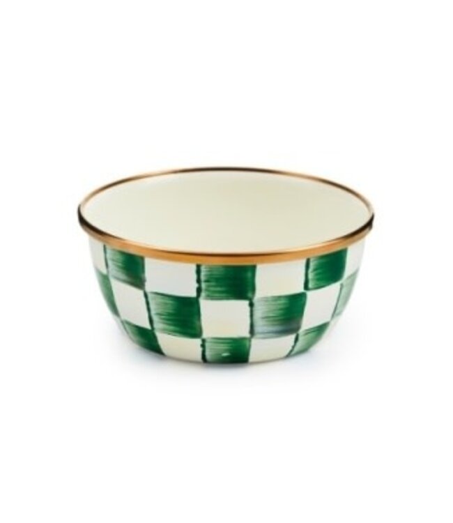 MACKENZIE CHILDS Emerald Check Pinch Bowl