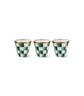 MACKENZIE CHILDS Emerald Check Herb Pots - Sold Individually